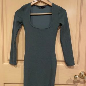 Zara Scoop Neck Long Sleeve Dress